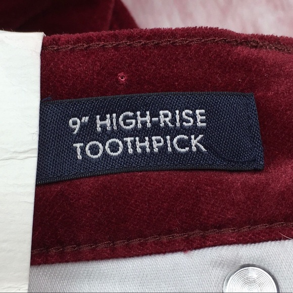 💙NWT J Crew 9” High Rise Toothpick Velvet Jean 24x27 1/2 - Picture 8 of 16